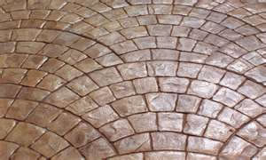 Stamped Concrete Fan Pattern